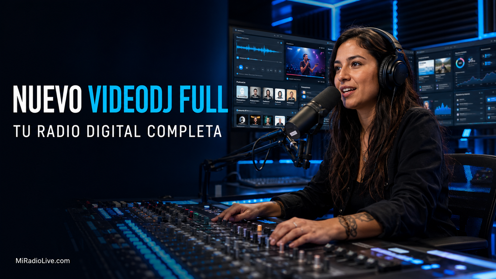 MiRadioLive presenta VideoDJ Full: una plataforma integral para crear y administrar una radio digital completa